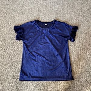 Blue velvet shirt